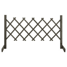 Berkfield Garden Trellis Fence Grey 120x60 cm Solid Firwood