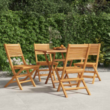 Berkfield Folding Garden Chairs 4 pcs 47x62x90 cm Solid Wood Teak