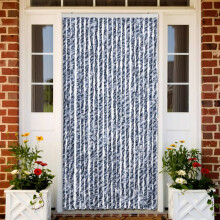 Berkfield Insect Curtain Blue and White 90x200 cm Chenille