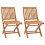 Berkfield Folding Garden Chairs 2 pcs Solid Teak Wood 1