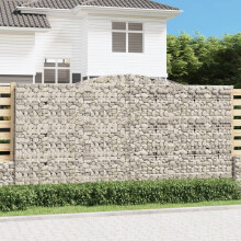 Berkfield Arched Gabion Baskets 4 pcs 400x50x200/220 cm Galvanised Iron