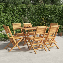 Berkfield Folding Garden Chairs 6 pcs 47x62x90 cm Solid Wood Teak