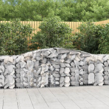 Berkfield Arched Gabion Baskets 9 pcs 400x50x80/100 cm Galvanised Iron