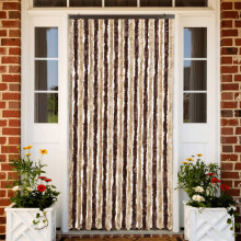 Berkfield Insect Curtain Beige and Light Brown 90x200 cm Chenille