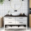 Berkfield Bathroom Countertop Dark Brown 100x60x(2-4) cm Treated Solid Wood 1