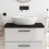 Berkfield Bathroom Countertop Dark Brown 80x60x(2-4) cm Treated Solid Wood 1