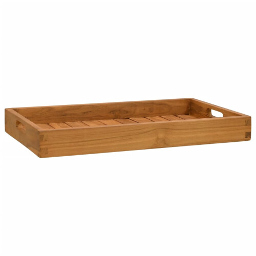 Berkfield Serving Tray 60x35 cm Solid Teak Wood