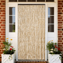 Berkfield Insect Curtain Beige 118x220 cm Chenille
