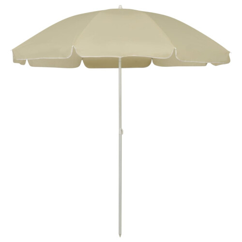 Berkfield Beach Parasol Sand Yellow 240 cm