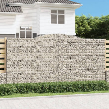 Berkfield Arched Gabion Baskets 6 pcs 400x50x200/220 cm Galvanised Iron