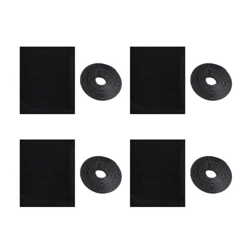 4 Set Adjustable Window Screen Selfs-Adhesive Antis-Black