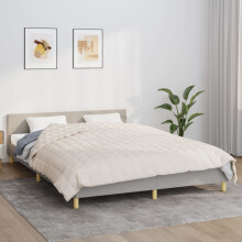 Berkfield Weighted Blanket Light Cream 200x220 cm 9 kg Fabric