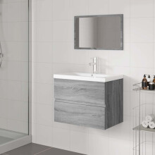 Berkfield Bathroom Furniture Set Grey Sonoma Engineered Wood