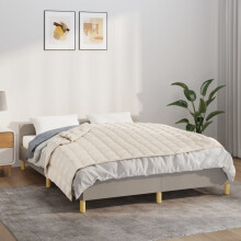 Berkfield Weighted Blanket Light Cream 140x200 cm Single 6 kg Fabric