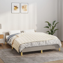 Berkfield Weighted Blanket Light Cream 122x183 cm 5 kg Fabric