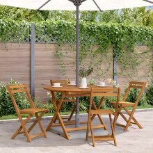 Berkfield Folding Garden Table 110 cm Solid Acacia Wood
