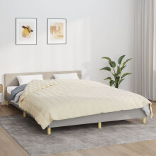 Berkfield Weighted Blanket Light Cream 220x230 cm King 15 kg Fabric