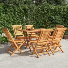 Berkfield Folding Garden Chairs 6 pcs 47x63x90 cm Solid Wood Teak