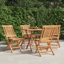 Berkfield Folding Garden Chairs 4 pcs 47x63x90 cm Solid Wood Teak