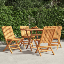 Berkfield Folding Garden Chairs 4 pcs 47x47x89 cm Solid Wood Teak