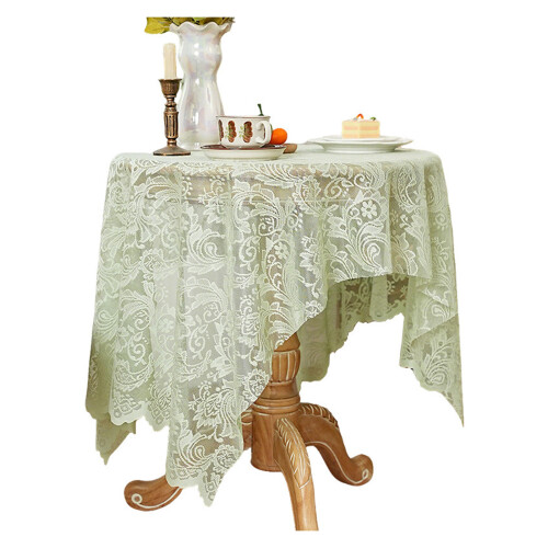 Breathable Openwork Tablecloth-140 100cm Light Green