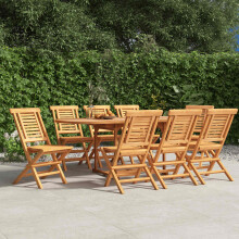Berkfield Folding Garden Chairs 8 pcs 47x63x90 cm Solid Wood Teak