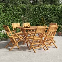 Berkfield Folding Garden Chairs 6 pcs 55x61x90 cm Solid Wood Teak
