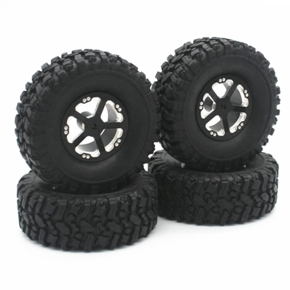 Durable Metal Wheel Rims And Rubber Rc Car Tires Set For Mn78 1/12 Model, AllâTerrain Replacement 9045646560076