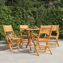 Berkfield Folding Garden Chairs 4 pcs 55x61x90 cm Solid Wood Teak