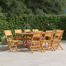Berkfield Folding Garden Chairs 8 pcs 55x61x90 cm Solid Wood Teak