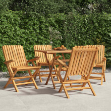 Berkfield Folding Garden Chairs 4 pcs 61x67x90 cm Solid Wood Teak