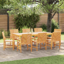 Berkfield Dining Chair 8 pcs Natural 62.5 x 59 x 89 cm Solid Acacia Wood