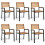 Berkfield Stackable Garden Chairs 6 pcs Solid Wood Acacia and Metal 1