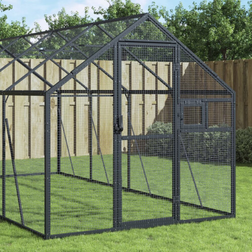 Berkfield Aviary Anthracite 1.79x6x1.85 m Aluminium