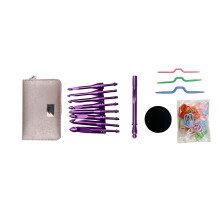 Interchangeable Aluminum Crochet Hook with 8 Replaceable Tip