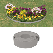Berkfield Garden Edgings 3 pcs Grey 10 m 15 cm Polyethylene