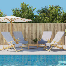 Berkfield Beach Towels 4 pcs Grey 60x135 cm Fabric 400 GSM
