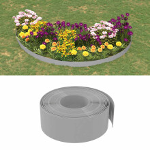 Berkfield Garden Edgings 5 pcs Grey 10 m 20 cm Polyethylene