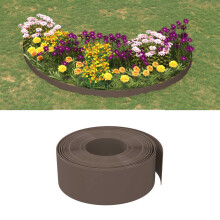 Berkfield Garden Edgings 2 pcs Brown 10 m 20 cm Polyethylene