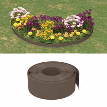 Berkfield Garden Edgings 3 pcs Brown 10 m 20 cm Polyethylene