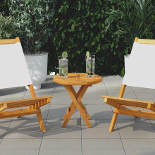 Berkfield Table Top Solid Teak Wood Round 2.5 cm 40 cm