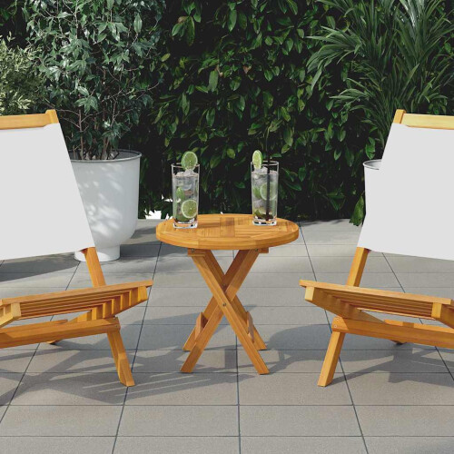 Berkfield Table Top Solid Teak Wood Round 2.5 cm 40 cm