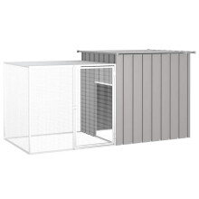 Berkfield Rabbit Cage Grey 200x91x100 cm Galvanised Steel