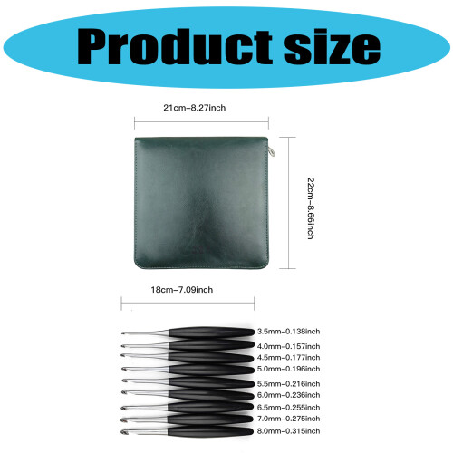 1 Set 3.5mm-8.0mm Crochet Hook Set Ergonomical Crochet Needle 2