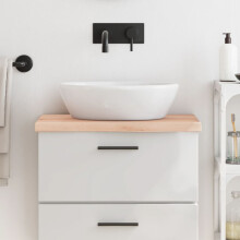 Berkfield Bathroom Countertop 60x40x(2-4) cm Untreated Solid Wood