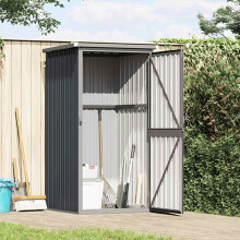 Berkfield Garden Tool Shed Anthracite 88x89x161 cm Galvanised Steel
