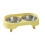 Rustproof Double Cats Feed  Bowl  Sofa Style For Food-Yellow 1