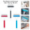 Pet Hair Remover Window Cleaner Tool with Ergonomic Handle-Blue 7