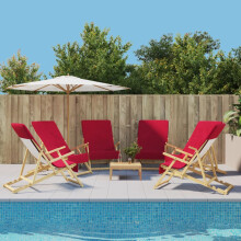 Berkfield Beach Towels 6 pcs Burgundy 60x135 cm Fabric 400 GSM