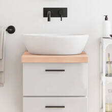 Berkfield Bathroom Countertop 40x60x(2-6) cm Untreated Solid Wood